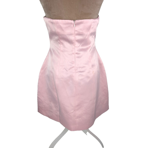 NWT Commense Satin Sleeveless Mini Dress Pink Sz M Formal Feminine Coquette - Picture 3 of 11